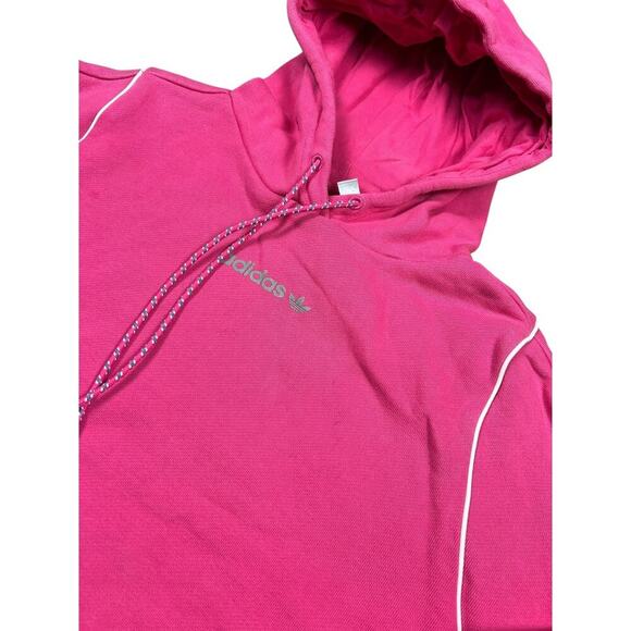 Adidas Pink Cropped Hoodie - Picture 2 of 3